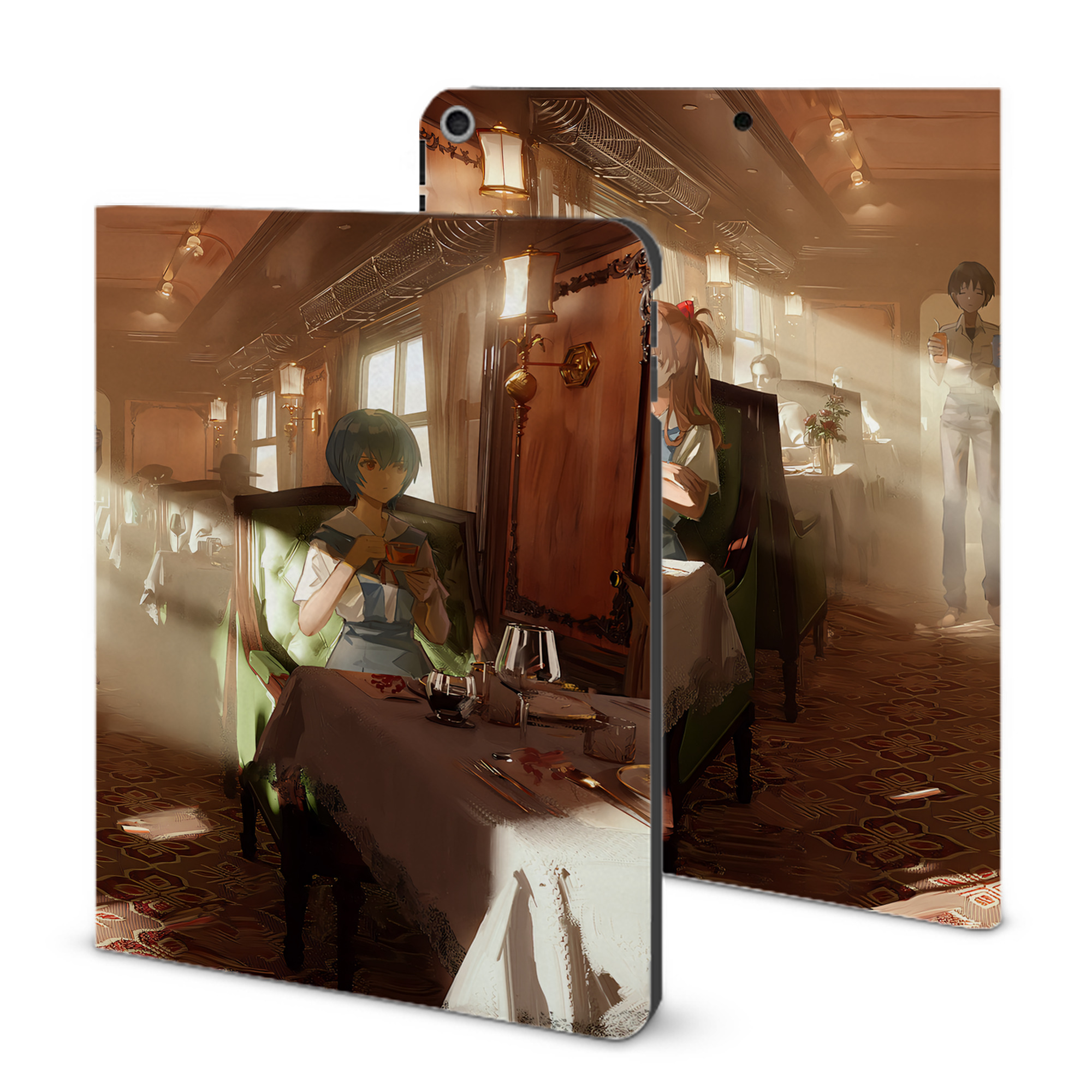 （画像用） EVA 新世紀エヴァンゲリオン IPad ケース ブック型 PUレザー TPU 耐衝撃 軽量 薄型 ペン収納なし 全面保護 IPad 各モデル対応